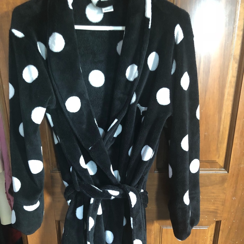 Pink fleece robe